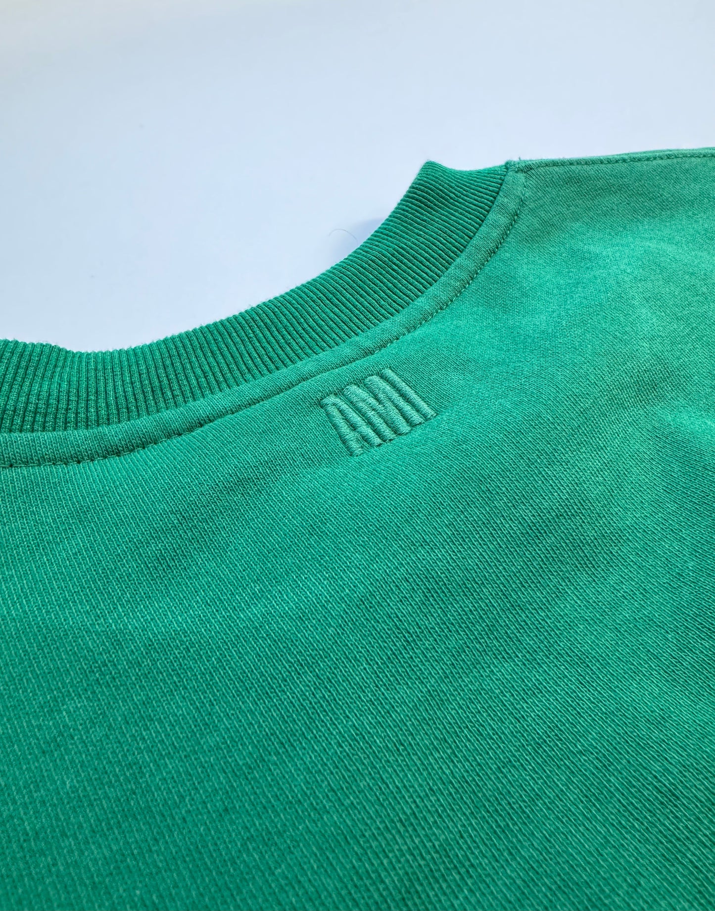 AMI PARIS MEN GREEN CREWNECK JUMPER