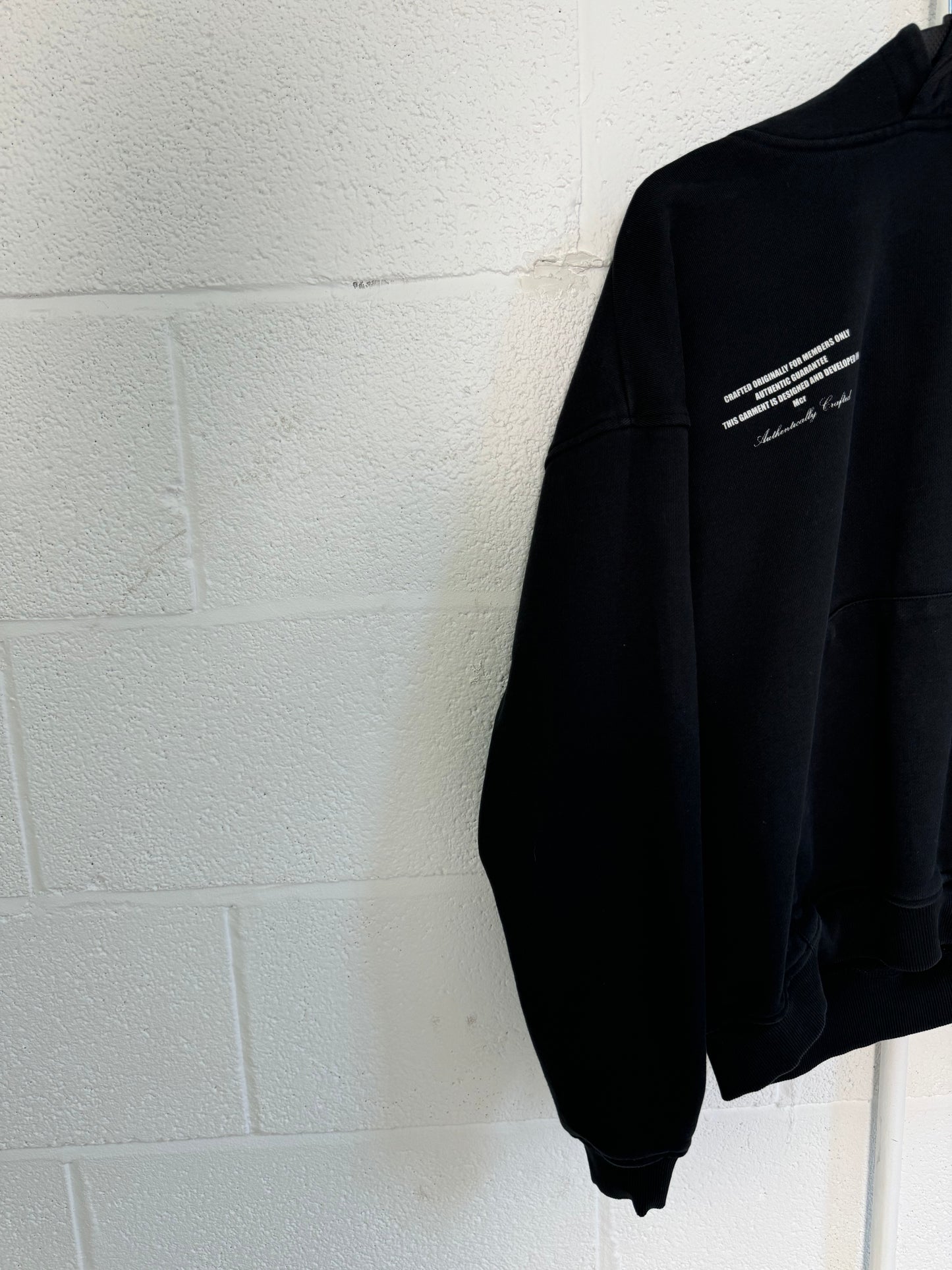 THE COUTURE CLUB EMBLEM OUTLINE BLACK HOODIE