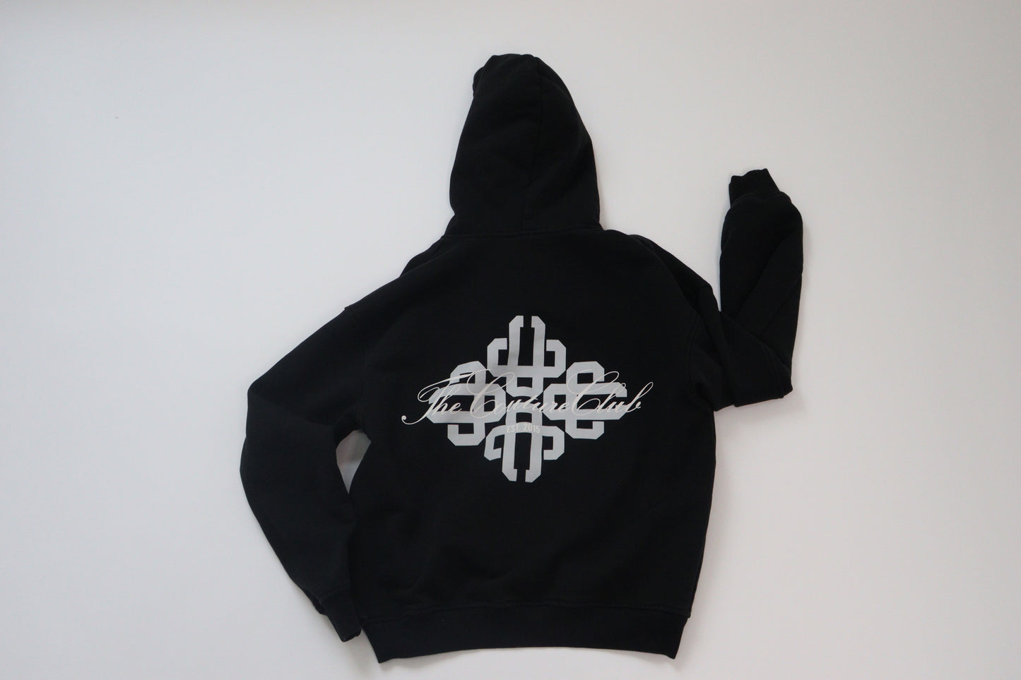 THE COUTURE CLUB EMBLEM OUTLINE BLACK HOODIE